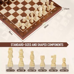 Peradix Wooden Magnetic Chess Set – Portable Board Game
