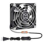 KEYFANCLUB Muffin Fan 110v 120v 220v 3 inch Fan with AC Plug Electronic Cooling Fan 80mm x 25mm