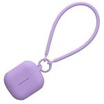 kwmobile Case Compatible with Samsung Galaxy Buds 3 / Galaxy Buds 3 Pro - Silicone Headphones Cover with Hand Strap - Violet