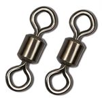 Rolling Barrel Fishing Swivel Black Nickle Fishing Hook Line Connector Fishing Tackle Accessories 30LB to 335LB 50-100pcs (50pcs 1/0)