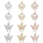 SUPERFINDINGS 12Pcs 2 Style Rhinest