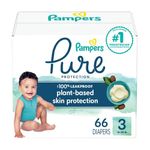 Pampers Diapers Size 3, 66 Count - Pampers Pure Protection Disposable Baby Diapers, Hypoallergenic and Unscented Protection, Super Pack (Packaging & Prints May Vary)