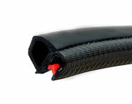 Door Rubber Seal Horizontal Bulb Extrusion 0.62" Bulb Height x 0.039"-0.137" Grip Range x 0.53 U Height (10 Feet OR 3.05 Meter)