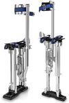 Drywall Stilts, 15"-23" Stilts for Adults Adjustable Heights Aluminum Work Stilts with Protective Knee Pads for Sheetrock Drop Ceiling Painting Painter Exterior Wall Painting and High Shrub Trimming