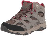 Merrell Unisex-Child Moab 3 Mid Waterproof Hiking Shoe, Boulder/Red, 13.5 Big Kid