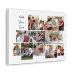 Personalised 10-Image Photo Collage Canvas | Custom Text & Size Options | Rectangular Collage Canvas | Photo Collage | Personalised Canvas Photos