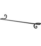 RTZEN Decorative Wrought Iron Towel Holder | Long Towel Bar Rack for Kitchen, Bathroom | Wall Mount Dish Towel Rod Hanger | Handmade Décor