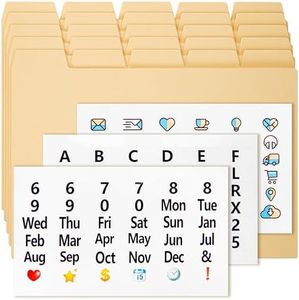 25 Manila Index Card Dividers 4x6 - Index Card Organizer Dividers with Tabs & 108 Stickers for Index Cards 4x6 - Recipe Card Dividers, Note Card Organizer, Monthly Dividers, Card Stock