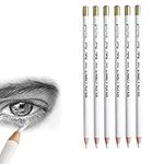 CAVLA Eraser Pencils Set for Artists, Wooden Sketch Eraser Pen for Charcoal Drawings, Professional Highlight Painting Eraser for Sketching, Revise Erasing Details for Students Limner (6 PCS)