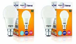 Wipro Garnet 9W LED Bulb for Home & Office |Cool Day White (6500K) | B22 Base|220 Degree Light Coverage |4Kv Surge Protection |400V High Voltage Protection |Energy Efficient | Pack of 2