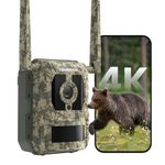 Talon Pro 4G LTE Trail Camera with SIM Card, 4K 8MP Ultra HD Wildlife Camera, Live View Anytime Anywhere, Non-Glow IR LEDs, Motion Capture, Continuous Shooting Mode, 0.2s Trigger Time, Cloud Storage