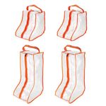 PATIKIL Boots Storage Bags, 4 Pack Waterproof Tall/Short Boot Carry Bag Boots Organizer Protector Bag for Travel Daily Use, Orange