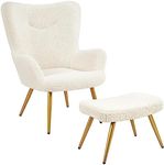 Yaheetech Boucle Armchair with Foot