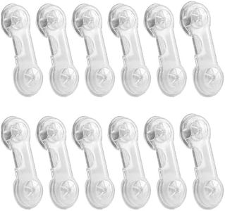 Child Safety Cabinet Locks - Baby Proofing Locks Set of 5 locks for cabinets and drawers, featuring strong and removable adhesive. No tools or drilling required for easy installation. Suitable for securing fridges, cabinets, drawers, and toilets.