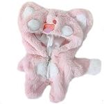 CALEMBOU Plush Doll Clothes Anime Figure Outfits for Plush Toys Soft Stuffed Animals Cotton Doll Bear Panda Cat Shark Suit Gift Dolls for Girl（for 20cm Doll） (PinkCat Suit)