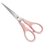 Creechwa Scissors Pink, Stainless Steel Blade with Acrylic Handle, Sharp Scissors for Office, All Purpose Scissors for School, Home, Fabric Shears, Tijeras