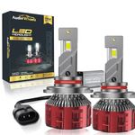 Audio WHeels Car Led Headlight Bulbs, 110W 16,000 Lumens Super Bright LED Headlight Conversion Kit for Cars 6000K Cool White Quick Installation Halogen Replacement, Pack of 2 (9005/HB3)