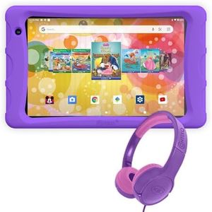 Contixo Kids Tablet K80 Bundle - includes 8’’ Tablet for Children with 80+ Disney Storybooks & Stickers (Value $350) and Kids Headphones, Parental Control, Android 10 OS, 64GB, Dual Camera,Purple