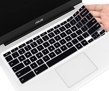 Keyboard Cover for ASUS Chromebook Flip C434 2 in 1 Laptop, ASUS C302CA/C423NA/C425TA/C433TA/C434TA-DH342T DSM4T DS384T C523NA Chromebook, ASUS Chromebook Protective Skin, Black