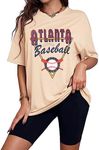 Women Vintage Tshirt Atlanta Baseba