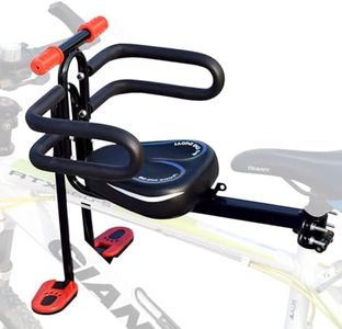 Felixstory Child Bike Seat with Handlebar Guardrail, Detachable Front Mounted Child Bicycle Seat with Foot Pedals, Suitable for Children 2~6 Years, for Hybrid Cruiser Bicycles and City Bicycles