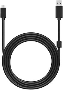 Mcbazel Logitech G633/G633s Gaming Headset 2M Remplacement Câble Audio Micro-USB vers USB Câble de Recharge Support G533/G933/G933S Gaming Headset/PS4 Controller - Noir