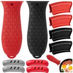 Cast Iron Handle Cover, 10 Packs Silicone Pot Holders, Cast Iron Handle Covers Heat Resistant, Non-Slip Pot Handle Covers, for Frying Cast Iron Skillet Metal Pan