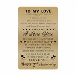 Happy 2nd Anniversary Card - 2 Year Anniversary Card for Husband Wife - 2nd Wedding Anniversary Card Gifts for Him Her Men Women