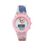 Lionmati Frozen Elsa Digital Glowing Light Kid Watch for Girl Digital Girl's Watch (Multicolored Dial & Strap)