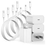 Orrkila iPhone Charger【MFi Certified】 Fast Charger [4-Pack] USB C Wall Charger 20W PD Charger with Cable, Compatible with iPhone 14/13/12/11/X, Pro, Pro Max/iPad and AirPods