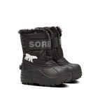 Sorel Unisex Kids Kids Snow Commander Winter Boots, Black Black X Charcoal Toddler, 5 UK