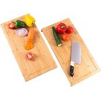 Vencier Set of 2 Bamboo Chopping Board Induction Ceramic Hob Cover Worktop Space Saver