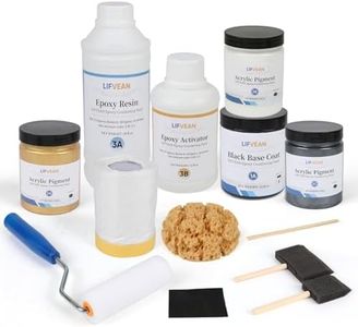 LIFVEAN Epoxy Countertop Paint Kit Granite Counter Top Refinishing Paint for Kitchen Bathroom Cover 38 sq.ft, Black Diamond