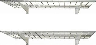 HyLoft 00967 45-Inch by 15-Inch Steel Wall Shelf for Garage Storage, Low-Profile Brackets, Off White, 2-Pack