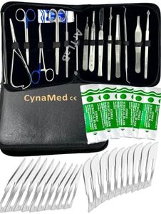 New Premium Stainless Steel Biology Lab/Anatomy/Medical Student Dissection Kit Set - Scalpel Knife Handle,Blades, Forceps, Scissors and Tweezers- Medical Students and Veterinary (Set of 30 Each)