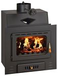 Wood Burning Fireplace Insert Inset Modern Multi Fuel Built in Stove Prity M