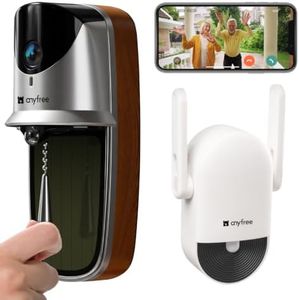 anyfree 2026 Newly Solar Video Doorbell Camera Wireless with Chime Pro (2nd), 2K Wide-Angle, AI Human Detection, 2.4GHz 5GHz WiFi, 2-Way Talk, No Monthly Fee Local/Cloud Storage, Works with Alexa