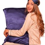 Furbo Mulberry Silk Pillow Cover Pure Silk Pillow Cases for Hair and Skin Anti Aging Anti Hair Fall Anti Acne Hypoallergenic 22 Momme 6A Grade 600 Thread Count 70 x 40.6 CM (Sapphire Blue, 1)