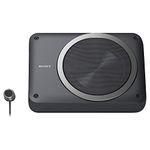 Sony Car Subwoofer XS-AW8 20 cm (8 inch) Active Under Seat Sub Woofer (Black), Peak Power - 160W, RMS Power - 75W, Rated Power - 75W, Ultra-Sleek, Shallow subwoofer, High-Level Input/Audio-line Input