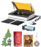 WECREAT Vista 10W Laser Engraving Machine with 9-in 1 Rotary, Smart HD Camera, Compact Diode Desktop Laser Engraver for Beginners DIY Hobbyist Wood Leather Glass Metal Jewelry Gifts Making