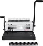RAYSON Comb Binding Machine, 21-Hole, Binds 400 Sheets, With Durable Metal Construction, A4, SD-220B