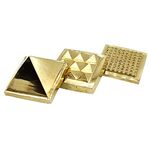 Plus Value Metal Vastu Brass Pyramid for Home and Office Feng Shui Products for North-West Entrance, Main Door, Kitchen, Toilet (Size 1 Inch, Golden)