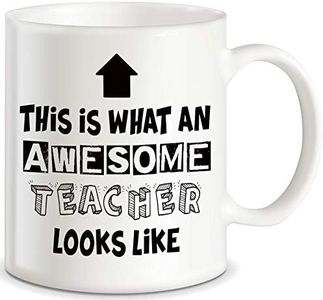 Teacher Appreciation Gifts What an Awesome Teacher Looks Like for Classroom Teaching Decorations World’s Best Men Women Teachers Ever Ceramic Novelty Gift Coffee Mug Tea Cup