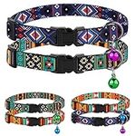 Murom Cat Collar Breakaway 2PCS Adjustable Pattern Tribal Aztec Southwest Safety Pet Collars for Cats Kitten (Aztec + Tribal)