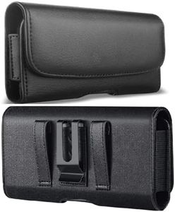 Realtech Universal Smart Mobile Phone Case Holster Pouch Belt Clip Cases Waist Bag Pack for Mobile 6.0 inch Phone Holder - Black