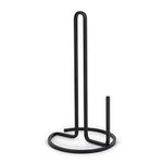 Umbra Squire Paper Towel Holder Stand, Metal Dispenser for Kitchen or Bathroom Countertop, Black