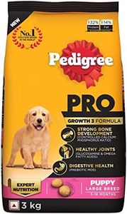 Pedigree Pro Puppy, Large Breed (3-18 Months) Dry Dog Food, 3 Kg Pack, Chicken