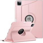 Fintie Rotating Case for iPad Pro 11-inch (4th / 3rd Generation) 2022/2021-360 Degree Swiveling Stand Cover w/Pencil Holder, Auto Sleep/Wake, Also Fit iPad Pro 11" 2nd/1st Gen, Rose Gold