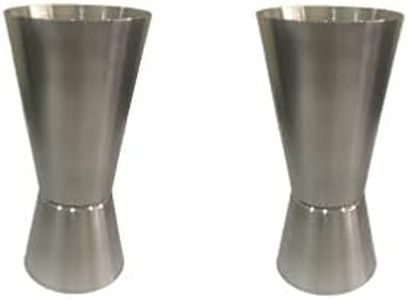 Stainless Steel Jigger Cups Bell Jigger Double Cocktail Jigger Measuring Bar Jigger 1oz/2oz Peg Measure Cup 30/60 ml Pack of 2