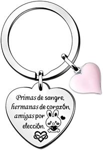Prima Llaveros Familia Amor Apreciar Regalo Cumpleaños Lindo Conejo Universidad Graduación Amor Inspirador Recordatorio Recuerdo De Navidad Primas De Sangre Hermanas De Corazón Amigas Por Elección